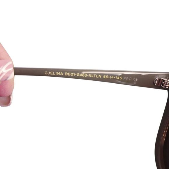 Diff Eyewear Make a Difference Neutral Taupe Chunky Cats Eye Sunglasses NEW Case - Picture 11 of 14